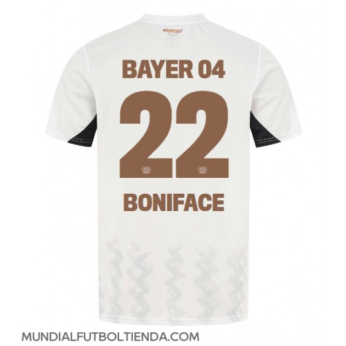 Camiseta Bayer Leverkusen Victor Boniface #22 Segunda Equipación Replica 2024-25 mangas cortas